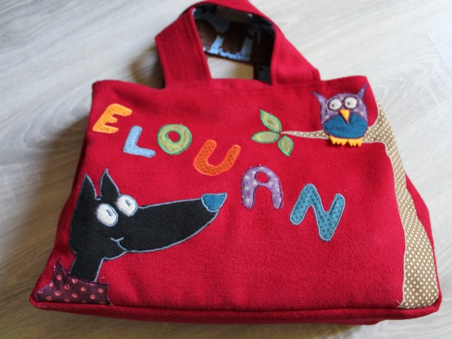 Sac de crèche pour mon Loulou (motifs Laëtitia Gheno)