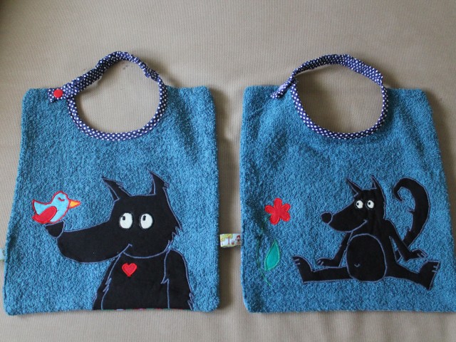 Des bavoirs « Loup » pour mon Loulou !
